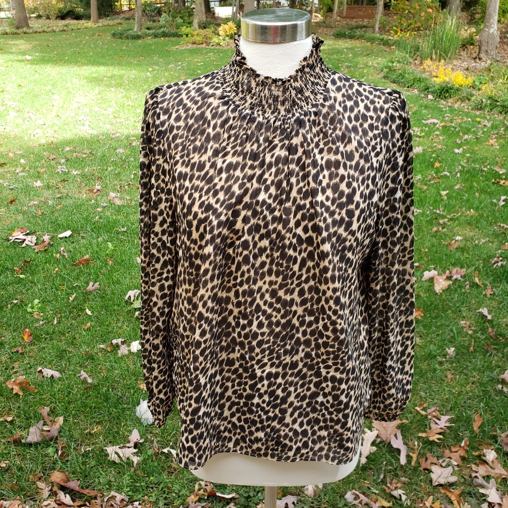 J. Crew Animal Print Blouse